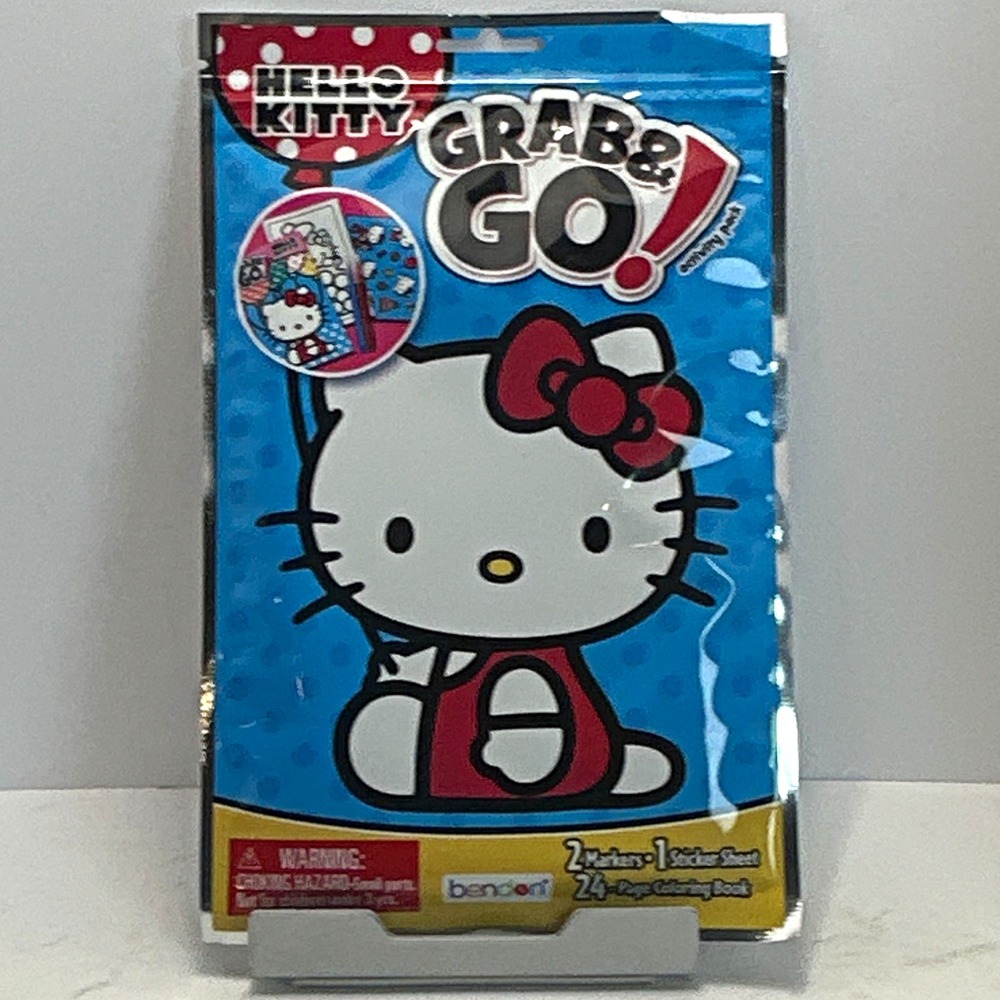 Bendon Hello Kitty Grab & Go Activity Set w/ Pencils Eraser 24 Pages 2025